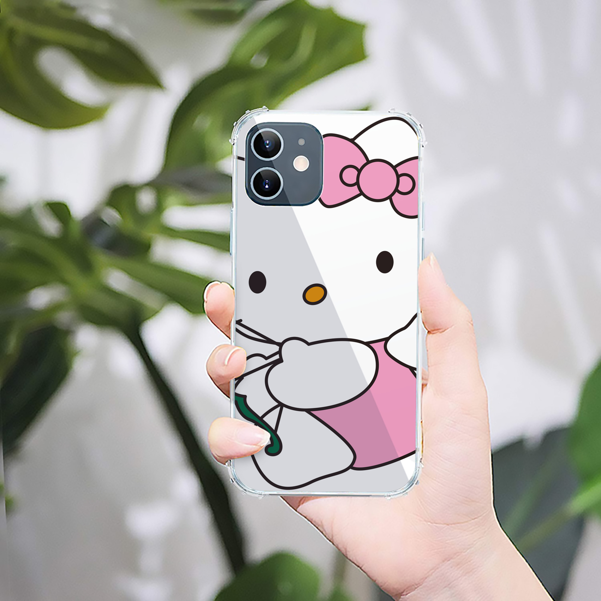 （画像用） Hello Kitty ハローキティ 【iPhone 12シリーズ対応】透明スマホケース（クリアソフトケース）